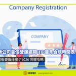 香港新公司首個營運週期 18 個月合規攻略（2026 完整攻略）示意圖