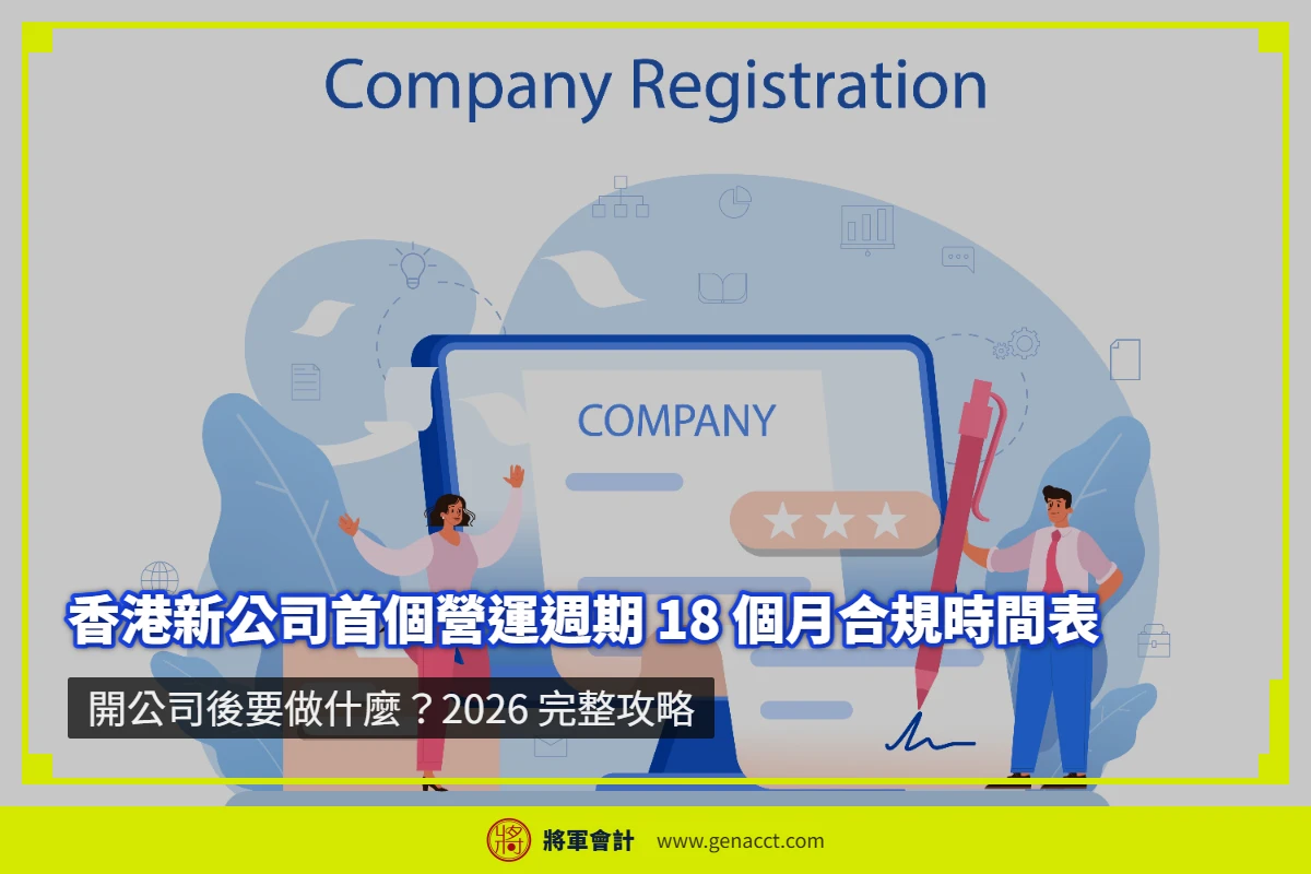 主頁 15 香港新公司首個營運週期 18 個月合規攻略(2026 完整攻略)示意圖